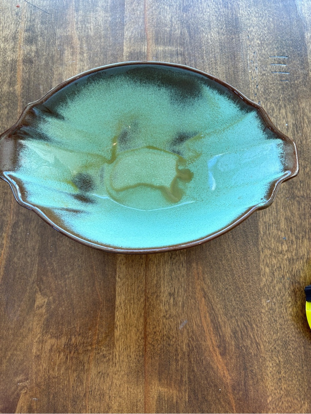 vintage Frankoma Pottery Oval Vegetable Serving Bowl (Mold #201).